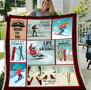 Life Is Better With Skiing Funny Ski Skier Blanket Gift For Skiers Birthday Gift Home Decor Bedding Couch Sofa Soft And Comfy Cozy 1629339426062.jpg