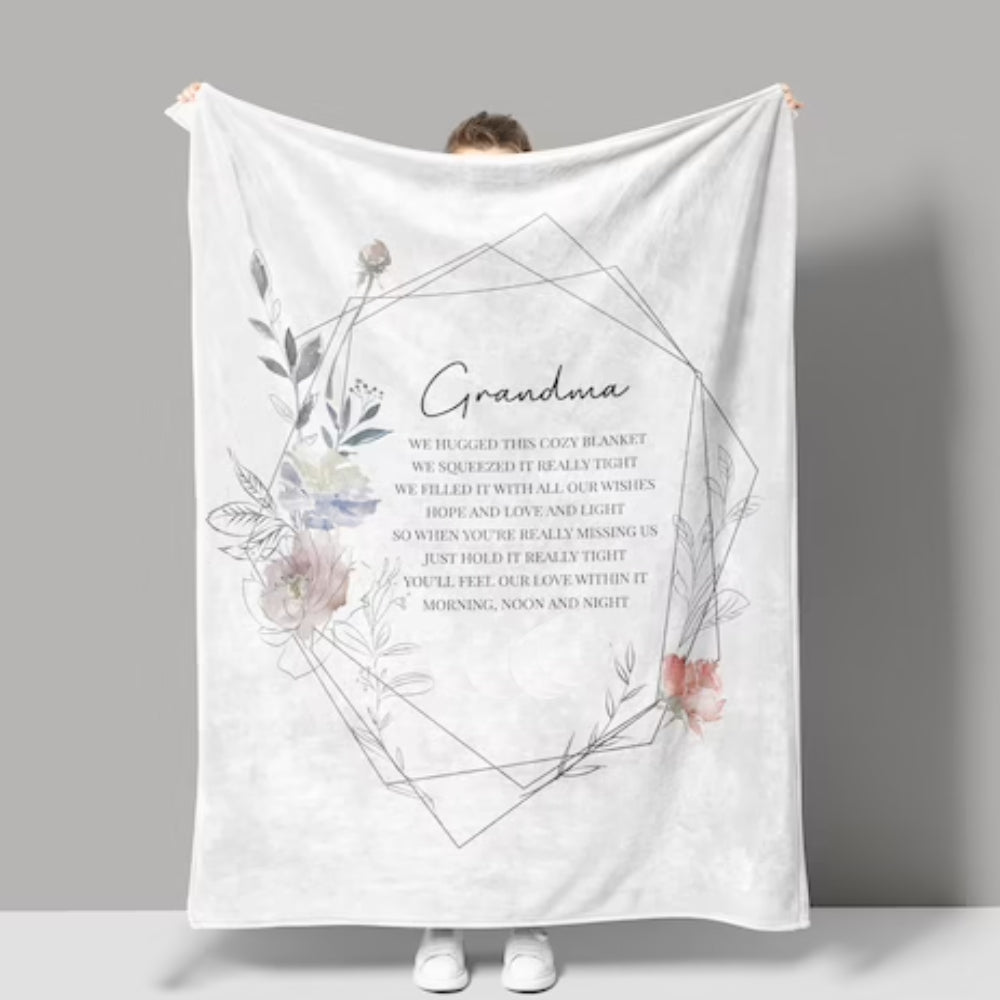 To My Grandma You'll Feel Our Love Within This Fleece Blanket Gift For From Granddaughter Gift For Grandson Home Decor Bedding Couch Sofa Soft and Comfy Cozy 1629339568784.jpg