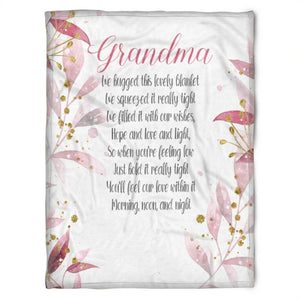 To My Grandma When You're Feeling Low Fleece Blanket Gift For From Granddaughter Gift For Grandson Home Decor Bedding Couch Sofa Soft and Comfy Cozy 1629339815360.jpg