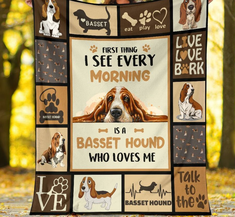 First Thing I See Every Morning Basset Hound Blanket Gift For Dog Lovers Birthday Gift Home Decor Bedding Couch Sofa Soft And Comfy Cozy 1629339856368.png