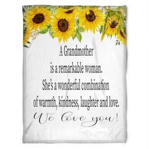 To My Grandma A Grandmother Is A Remarkable Woman Fleece Blanket Gift For Grandparents Gift From Granddaughter Gift For Grandson Home Decor Bedding Couch Sofa Soft and Comfy Cozy 1629341517470.jpg