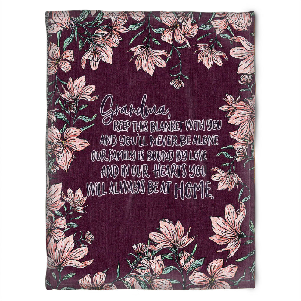 To My Grandma Will Always Be At Home Fleece Blanket Gift For Grandparents Gift From Granddaughter Gift For Grandson Home Decor Bedding Couch Sofa Soft and Comfy Cozy 1629342194994.jpg