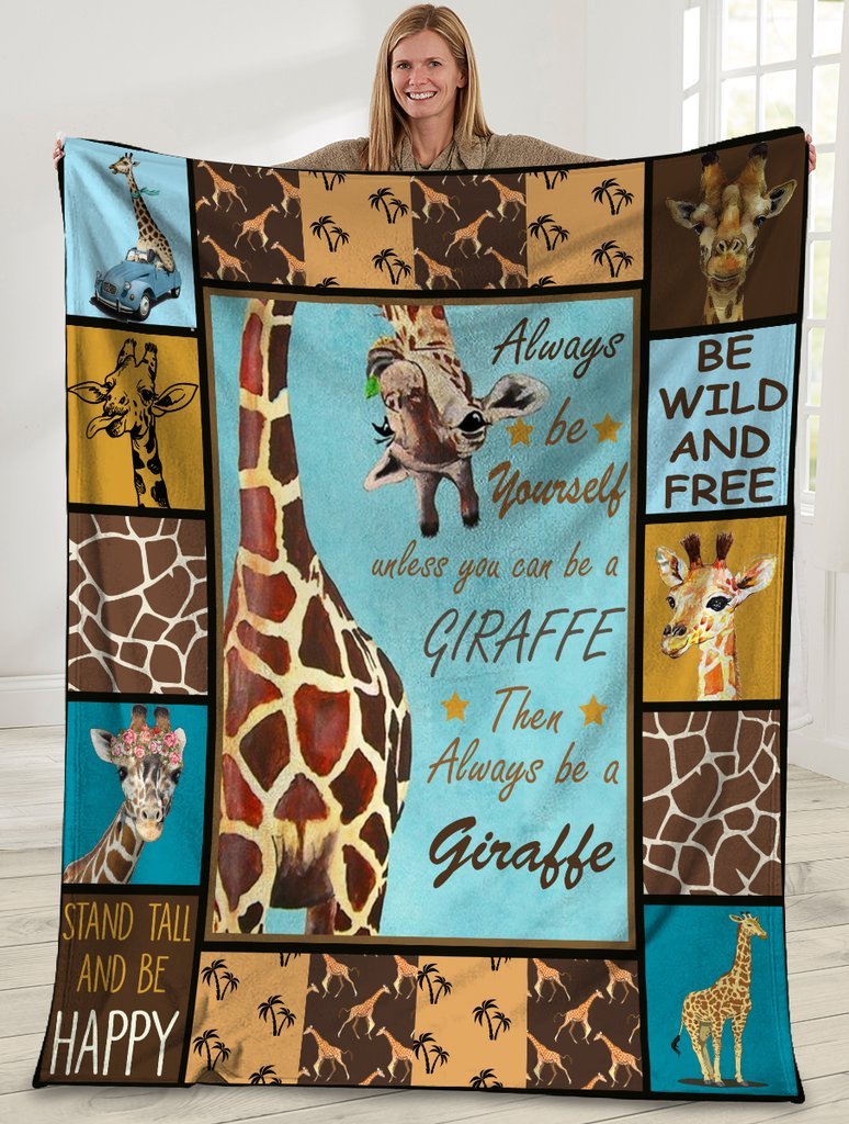Always Be Yourself Unless You Can Be A Giraffe Blanket Gift For Giraffe Lovers Birthday Gift Home Decor Bedding Couch Sofa Soft And Comfy Cozy 1629342434213.jpg