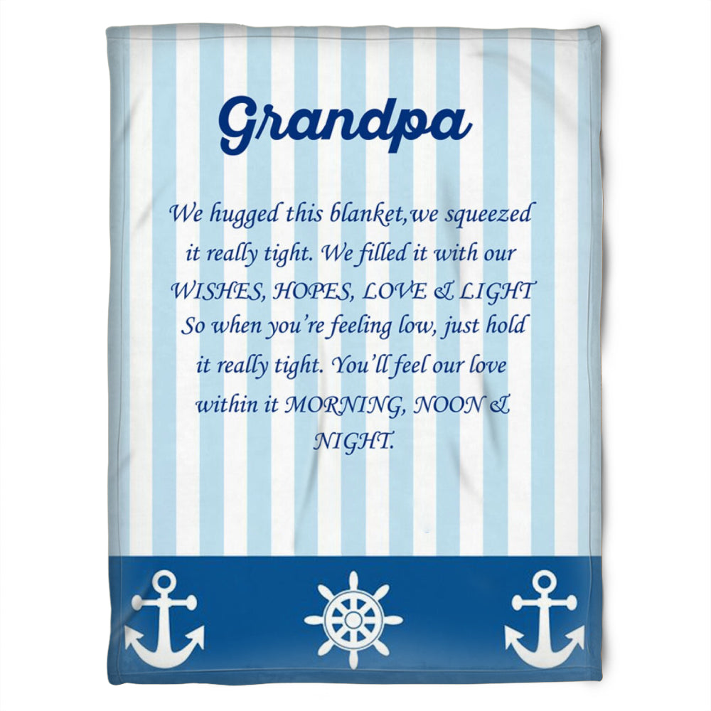 To My Grandpa You'll Feel Our Love Within It Fleece Blanket Gift For Grandparents Gift From Granddaughter Gift For Grandson Home Decor Bedding Couch Sofa Soft and Comfy Cozy 1629342450653.jpg