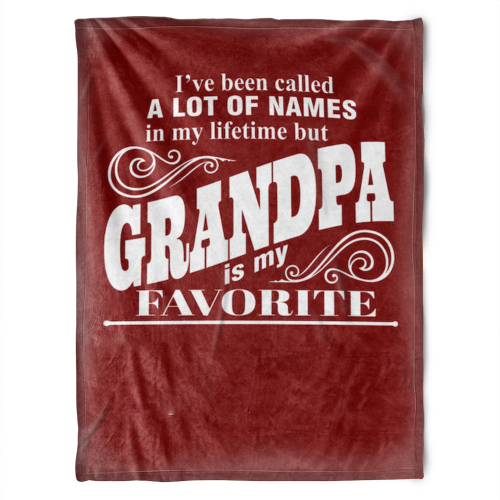 To My Grandpa My Grandpa Is My Favorite Fleece Blanket Gift For Grandparents Gift From Granddaughter Gift For Grandson Home Decor Bedding Couch Sofa Soft and Comfy Cozy 1629342533394.jpg