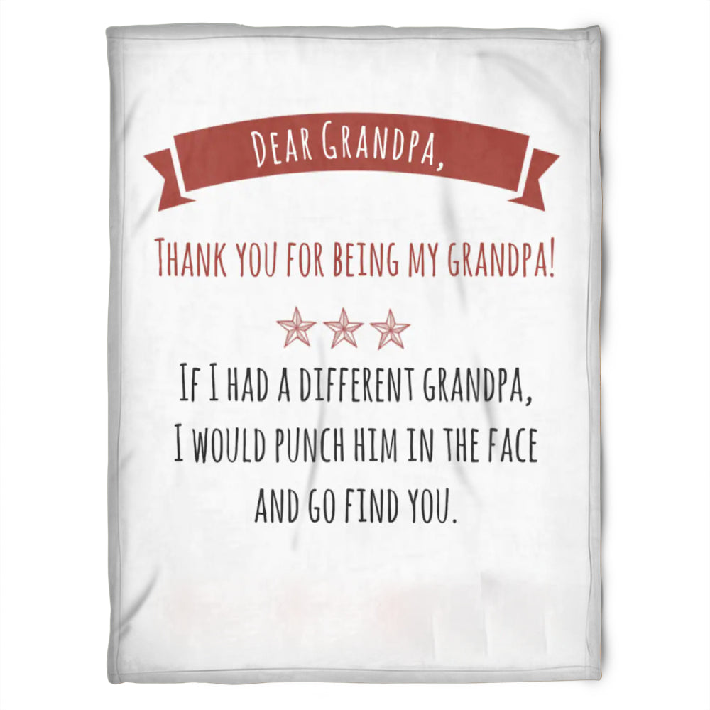 To My Grandpa Thank You For Being My Grandpa Fleece Blanket Gift For Grandparents Gift From Granddaughter Gift For Grandson Home Decor Bedding Couch Sofa Soft and Comfy Cozy 1629344162338.jpg