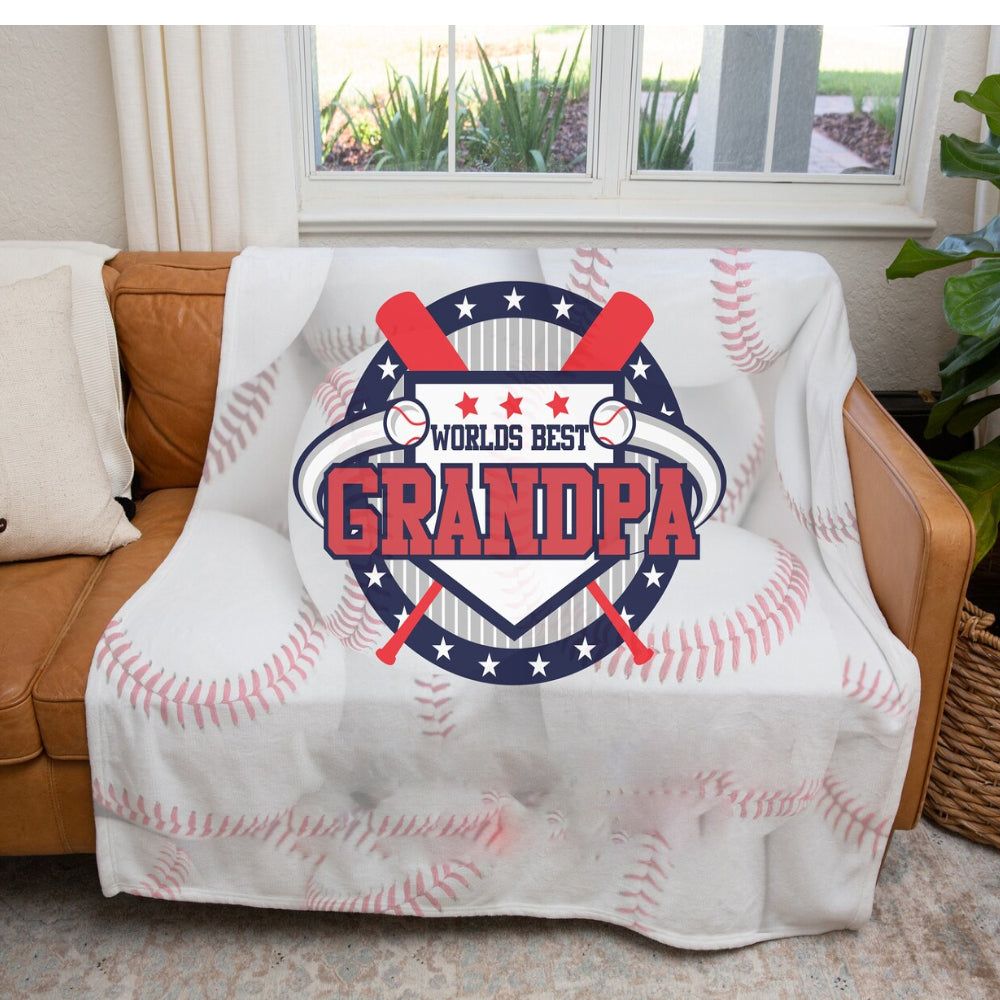 To My Grandpa World's Best Grandpa Baseball Fleece Blanket Gift For Grandparents Gift From Granddaughter Gift For Grandson Home Decor Bedding Couch Sofa Soft and Comfy Cozy 1629346291488.jpg