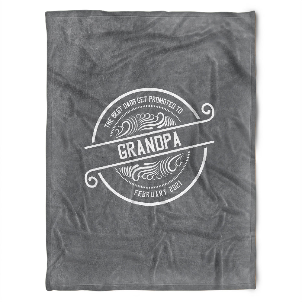To My Grandpa The Best Dad's Get Promoted To Grandpa Fleece Blanket Gift For Grandparents Gift From Granddaughter Gift For Grandson Home Decor Bedding Couch Sofa Soft and Comfy Cozy 1629346376126.jpg