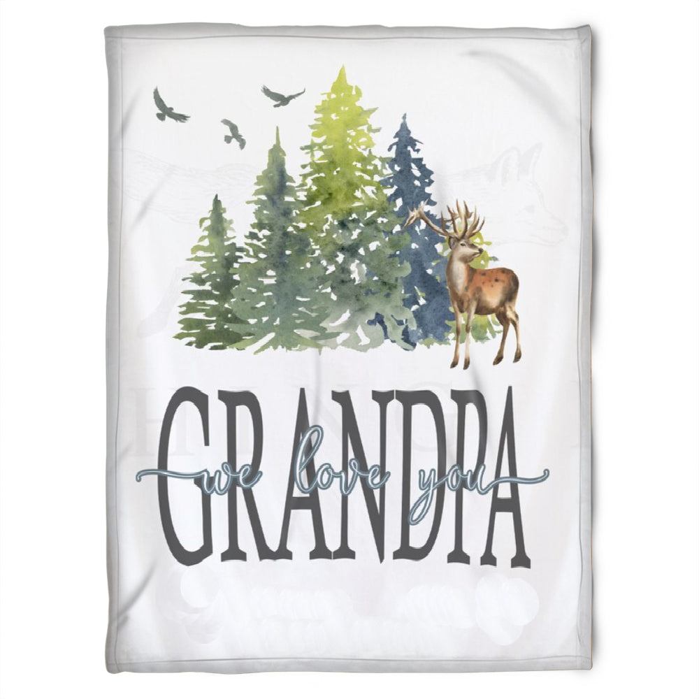 To My Grandpa Deer We Love Grandma Fleece Blanket Gift For Grandparents Gift From Granddaughter Gift For Grandson Home Decor Bedding Couch Sofa Soft and Comfy Cozy 1629346667364.jpg