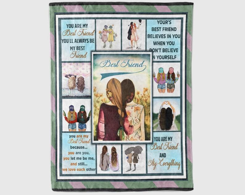 To My Friend Believe In You We Love Each Other Fleece Blanket Gift For Sister Birthday Gift Friend Gift For Her Gift Home Decor Bedding Couch Sofa Soft and Comfy Cozy 1629346738723.jpg