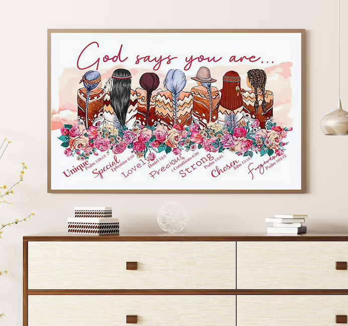 Native American God Says You Are Landscape Canvas Gift For Friend Family Birthday Gift Decor Home Decor Wall Art Visual Art 1629347288567.png