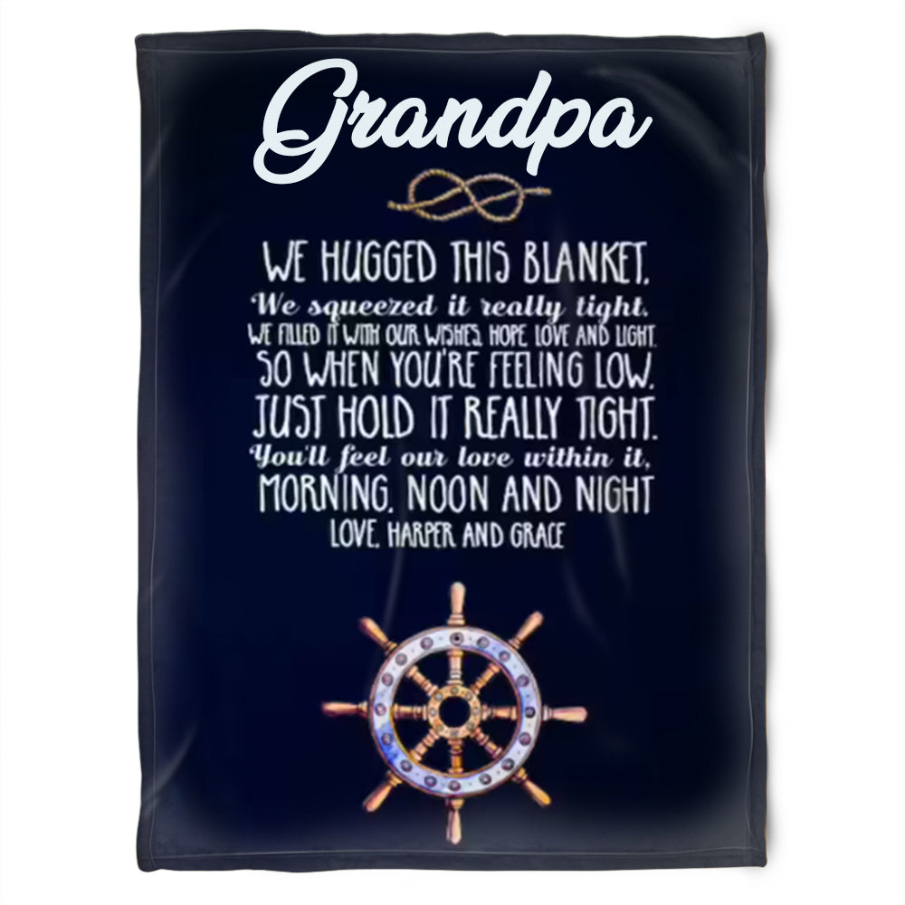 To My Grandpa We Filled It With Our Wishes Hope Love And Light Fleece Blanket Gift For Grandparents Gift From Granddaughter Gift For Grandson Home Decor Bedding Couch Sofa Soft and Comfy Cozy 1629348442378.jpg