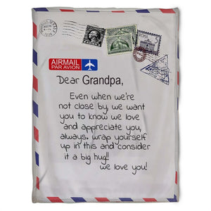 To My Grandpa Even When We're Not Close By Me Fleece Blanket Gift For Grandparents Gift From Granddaughter Gift For Grandson Home Decor Bedding Couch Sofa Soft and Comfy Cozy 1629349063281.jpg