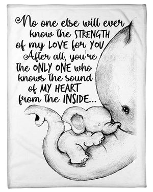 Elephant Fleece Balnket , The Sound Of My Heart Form The Inside Blanket Gift For Elephant Lovers Birthday Gift Home Decor Bedding Couch Sofa Soft And Comfy Cozy 1629363209025.jpg