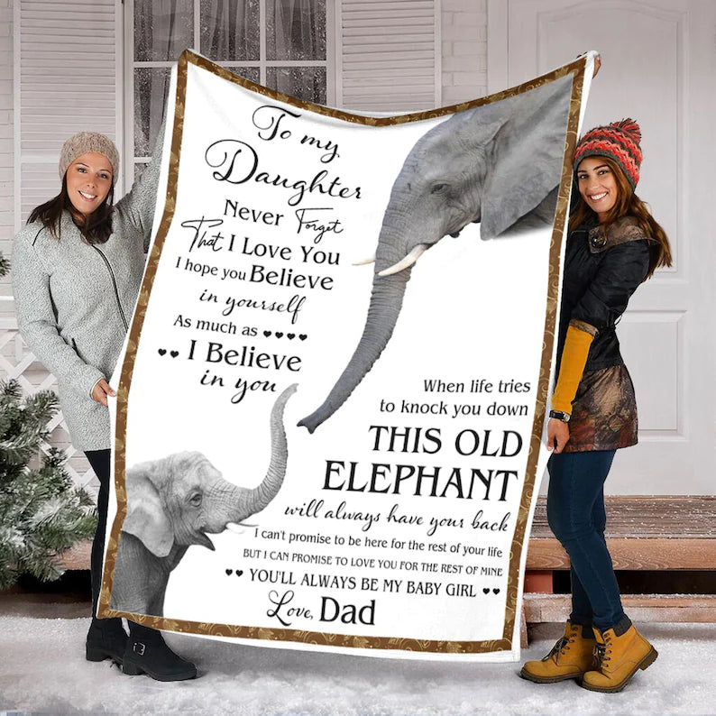 To My Daughter This Old Elephant Quilt Fleece Blanket,elephant Blanket Gift For Daughter Family Home Decor Bedding Couch Sofa Soft And Comfy Cozy 1629431606501.jpg