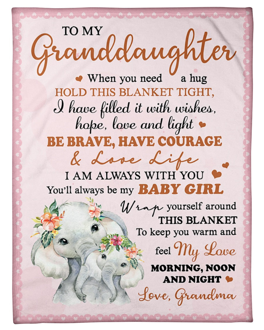 To My Granddaughter Fleece Blanket - I Have Filled It With Wishes,hope,love And Light, Gift For Granddaughter From Grandma Birthday Gift Home Decor Bedding Couch Sofa Soft And Comfy Cozy 1629454190451.jpg