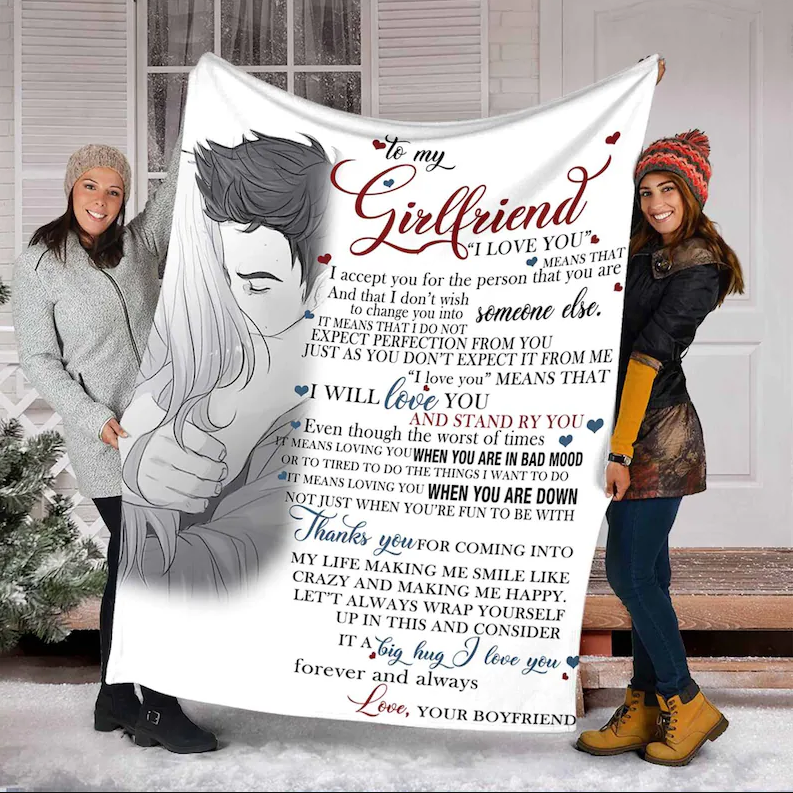 To My Girlfriend I Love You Blanket - I Will Love You And Stand Ry You Gift For Girlfriend From Boyfriend Birthday Gift Home Decor Bedding Couch Sofa Soft And Comfy Cozy 1629454296495.png