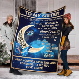 To My Sister Blanket, Fleece Blanket, Mink Blanket, Butterfly Blanket.Gifts For Sister Family Home Decor Bedding Couch Sofa Soft and Comfy Cozy 1629517910928.jpg