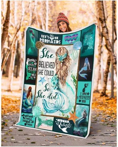 Mermaid Lets Be Mermaids Sherpa Fleece Blanket Ooonwfk Throw Blanket 1629687803406.jpg