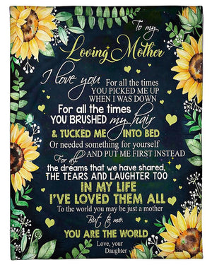 To My Mom Blanket,cozy Premium You Are The World Fleece Blanket,mother's Day,birthday,christmas,gift For Mom Family Home Decor Bedding Couch Sofa Soft And Comfy Cozy 1629688834265.jpg