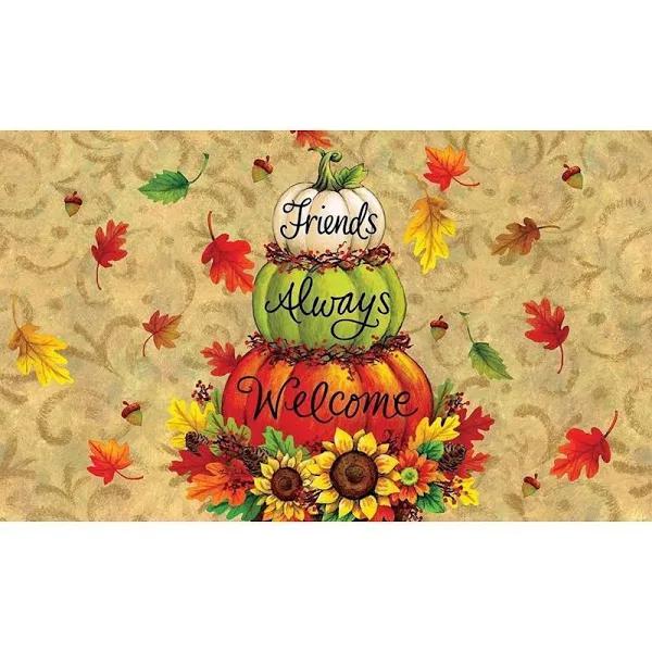 Pumpkin Topiary Friends Always Welcome Doormat Welcome Mat Housewarming Gift Home Decor Funny Doormat Gift for Friend Lovers 1629713782948.jpg