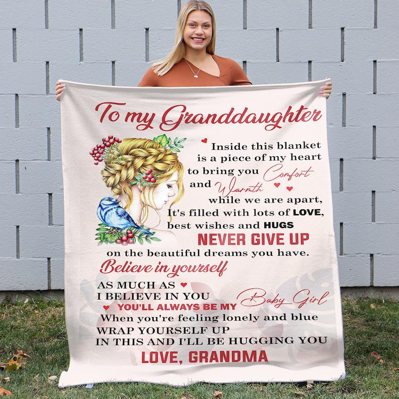 To My Grandaughter Blanket From Grandma, Believe In Yourself As Much As I Believe In You,gift For Grandaughter Family Home Decor Bedding Couch Sofa Soft And Comfy Cozy 1629769885264.jpg