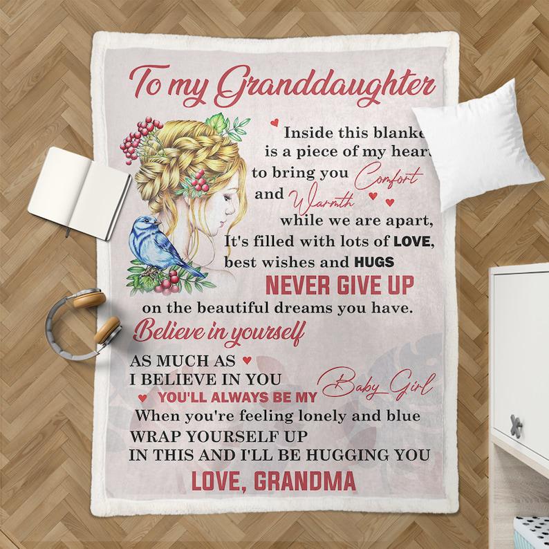 To My Grandaughter Blanket From Grandma, Believe In Yourself As Much As I Believe In You,gift For Grandaughter Family Home Decor Bedding Couch Sofa Soft And Comfy Cozy 1629769887074.jpg