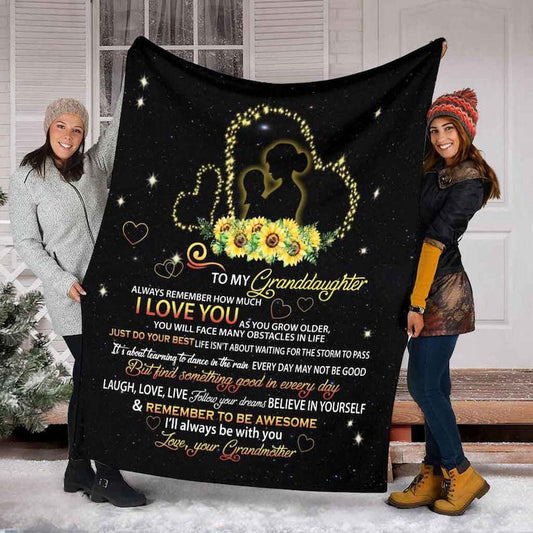 To My Granddaughter Blanket, Always Remember How Much, I Love You As You Grow Older,gift For Granddaughter Family Home Decor Bedding Couch Sofa Soft And Comfy Cozy 1629769909273.jpg