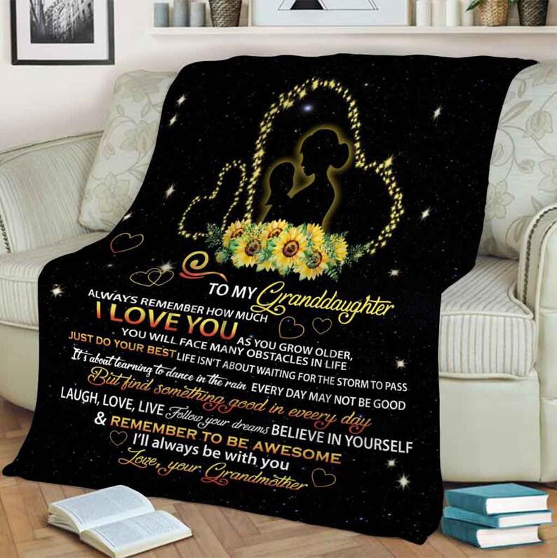 To My Granddaughter Blanket, Always Remember How Much, I Love You As You Grow Older,gift For Granddaughter Family Home Decor Bedding Couch Sofa Soft And Comfy Cozy 1629769911136.jpg