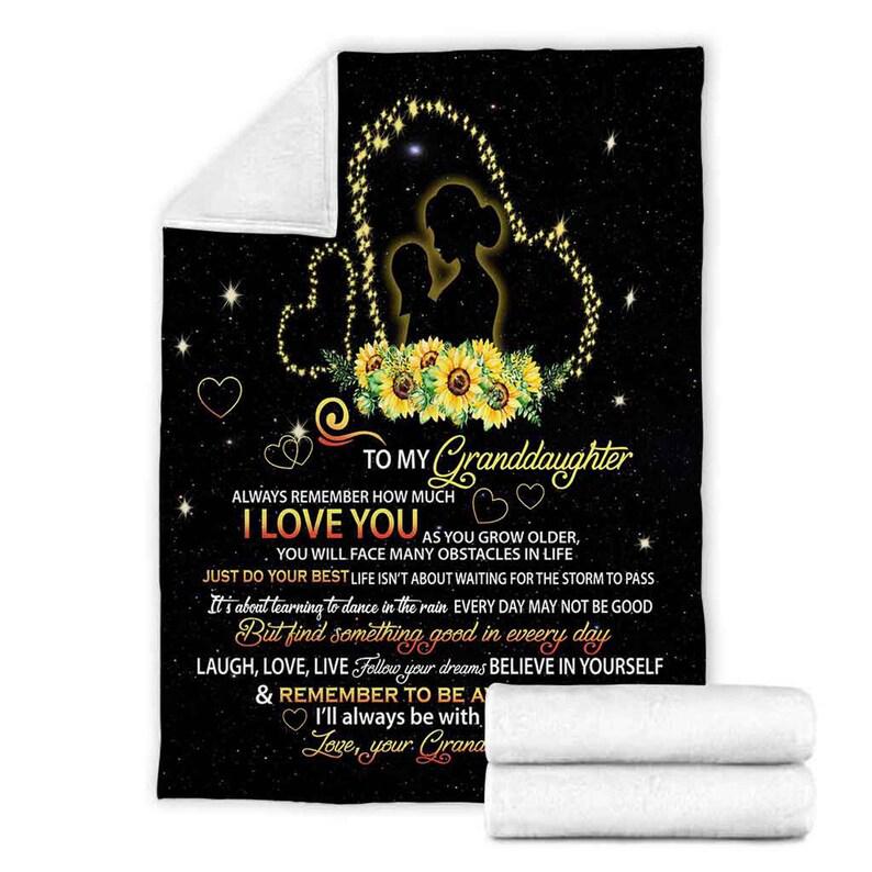 To My Granddaughter Blanket, Always Remember How Much, I Love You As You Grow Older,gift For Granddaughter Family Home Decor Bedding Couch Sofa Soft And Comfy Cozy 1629769916638.jpg