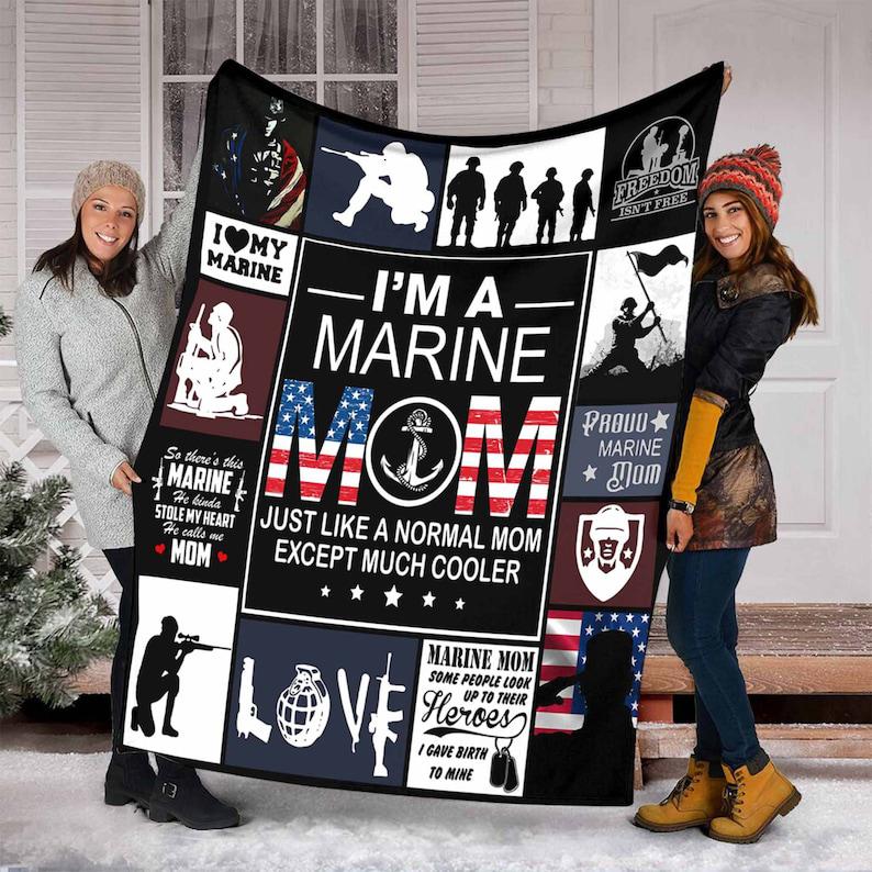 Marine Mom Blanket, Fleece Blanket, Mink Blanket 1629774067193.jpg