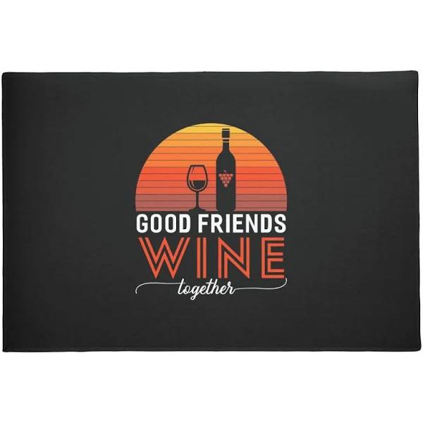 Good Friends Wine Together Doormat Funny Welcome Mat Housewarming Gift Home Decor Funny Doormat Gift for Friend 1629774691261.jpg
