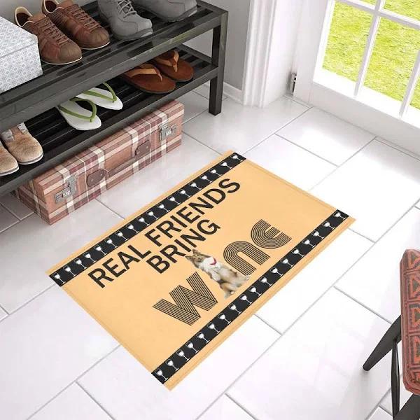 Sheltie Real Friends Dog Doormat Welcome Mat Housewarming Gift Home Decor Funny Doormat Gift for Dog Lovers 1629776032938.jpg