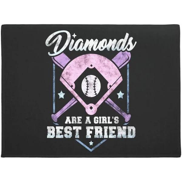Baseball Lover Diaminds Are A Girl's Best Friend Welcome Funny Doormat Warm House Gift Welcome Mat Gift for Friend Family 1629776043631.jpg