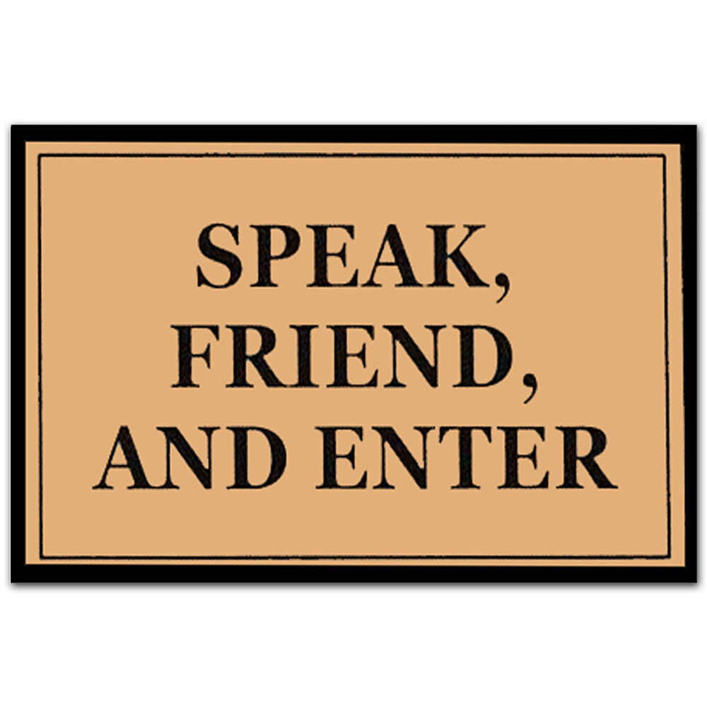 Speak Friend and Enter Indoor And Outdoor Doormat Warm House Gift Welcome Mat Gift For Friend Family 1629778976330.jpg