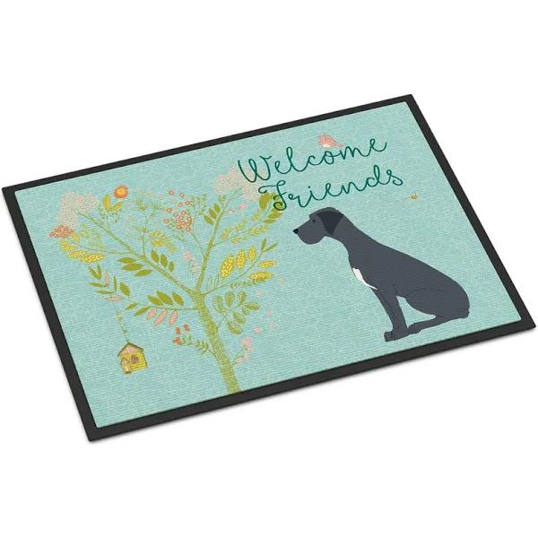 Welcome Friends Black Great Dane Dog Doormat Welcome Mat Housewarming Gift Home Decor Funny Doormat Gift for Dog Lovers 1629779878583.jpg