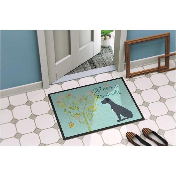 Welcome Friends Black Great Dane Dog Doormat Welcome Mat Housewarming Gift Home Decor Funny Doormat Gift for Dog Lovers 1629779878891.jpg