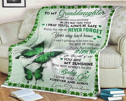 Butterfly Blanket, Grandma To My Granddaughter  You Are My Sunshine Be My Baby Girl,gift For Granddaughter  1629779976626.jpg
