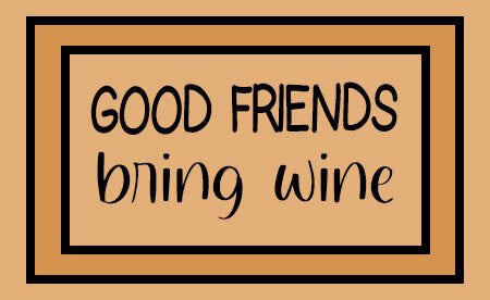 Welcome Mat Good Friends Bring Wine Doormat Funny Welcome Mat Housewarming Gift Home Decor Funny Doormat Gift for Friend 1629790997697.jpg