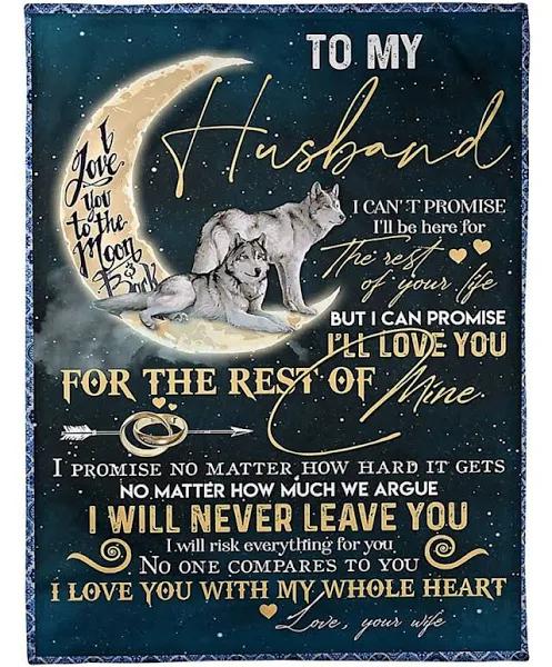 To My Husband I Promise No Matter How Hard It Gets Fleece Blanket Gift For Husband From Wife Home Decor Bedding Couch Sofa Soft And Comfy Cozy 1629792105560.jpg