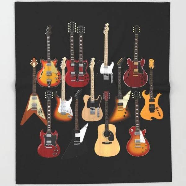 Too Many Guitars For You Fleece Blanket Gift For Guitar Lovers Home Decor Bedding Couch Sofa Soft And Comfy Cozy 1629856802722.jpg