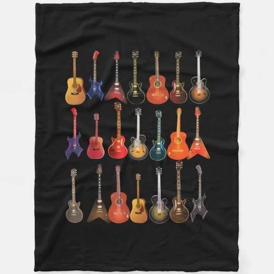 Cute Guitar Rock And Roll Musical Instruments Gift Fleece Blanket For People Home Decor Bedding Couch Sofa Soft And Comfy Cozy 1629857010490.jpg