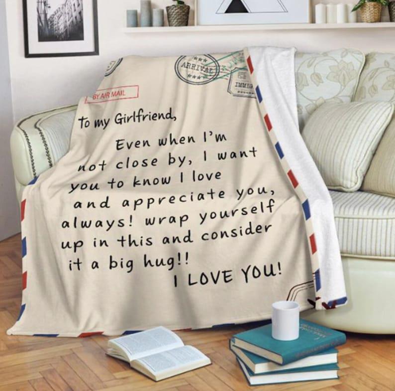 Gift For Girlfriend Blanket, To My Girlfriend Love And Appreciate You Fleece Blanket Gift For Family 1629858520691.jpg