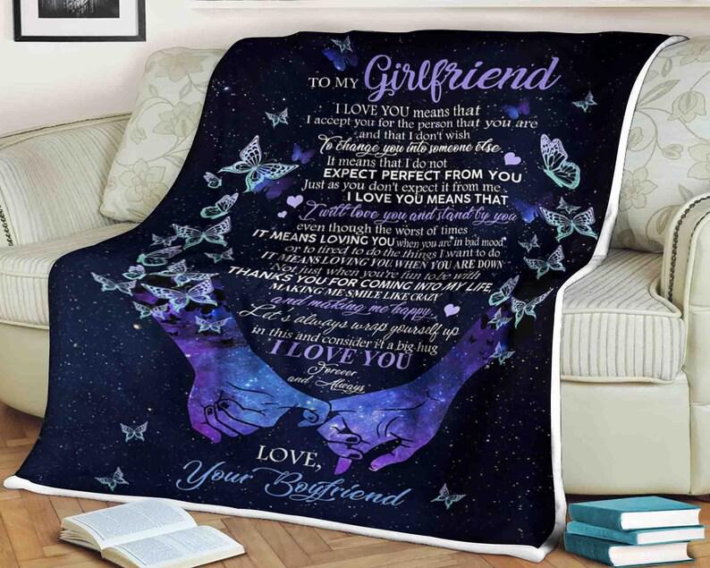 To My Girlfriend I Do Not Expect Perfect From You Fleece Blanket Gift For Family,birthday,girlfriend,couple,gift Home Decor Bedding Couch Sofa Soft And Comfy Cozy    1629858804253.jpg