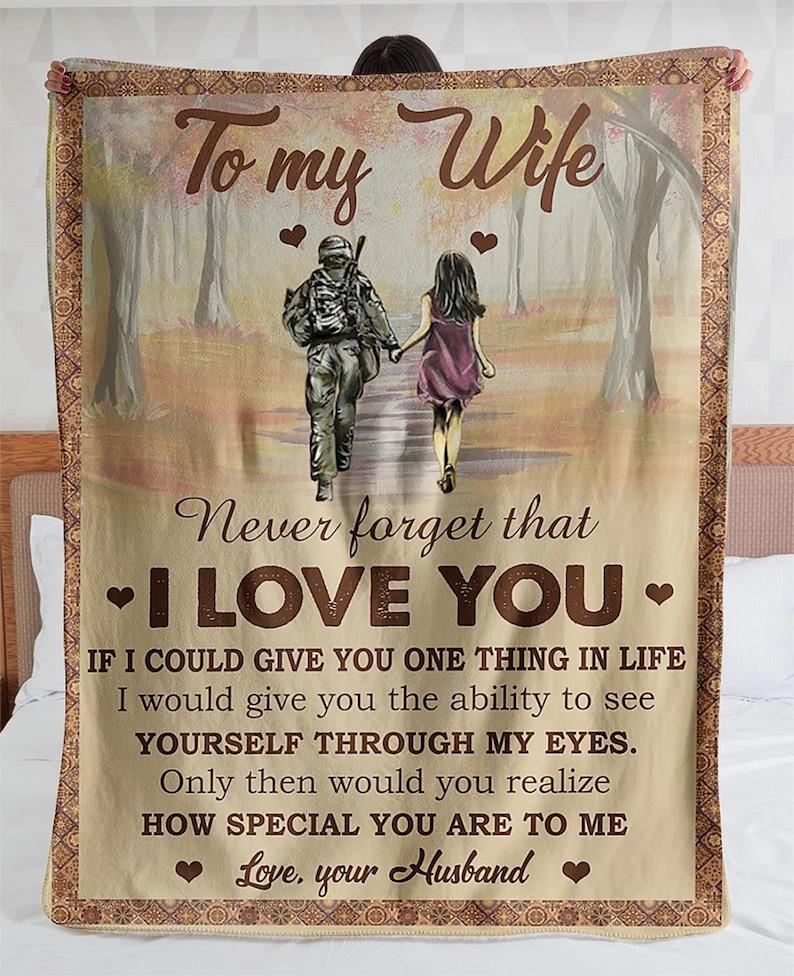 To My Wife Blanket,never Forget That I Love You,best Gift For Valentine's Day And Christmas,gift For Wife Family Home Decor Bedding Couch Sofa Soft And Comfy Cozy 1629866165330.jpg