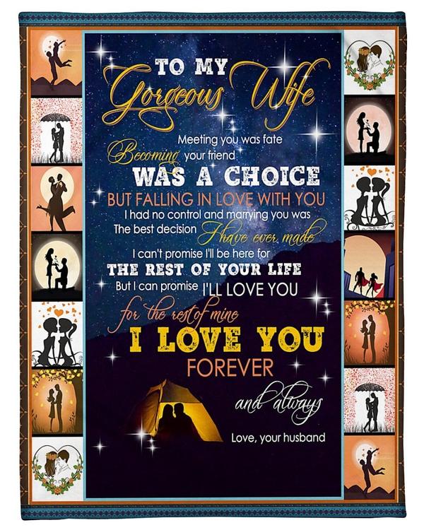 Gift For Wife Blanket, To My Wife Camping Fleece Blanket 1629873648684.jpg