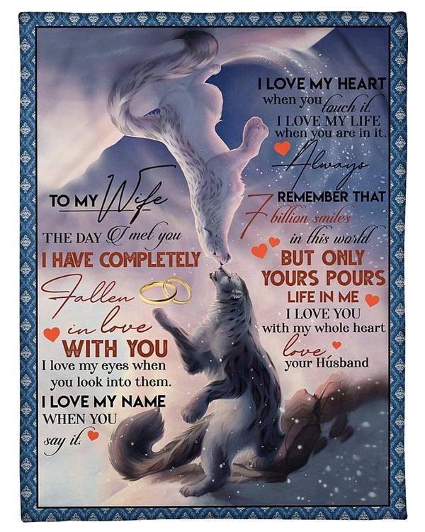 To My Wife Personalized Name Blanket-birthday Valentines Gift For My Wife-i Have Completed Fallen In Love With You 1629877296836.jpg