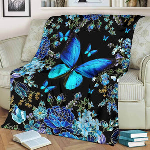 Magic Blue Butterfly Blanket Floral Blanket Gift For Butterfly Lover Family Friend Birthday Gift Home Decor Bedding Couch Sofa Soft And Comfy Cozy 1629877611344.jpg