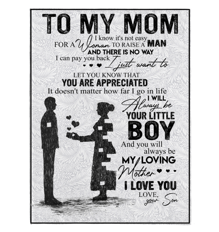 To My Mom - I Know It's Not Easy Fleece Blanket Gift For Mom From Son Birthday Gift Home Decor Bedding Couch Sofa Soft And Comfy Cozy 1629878772573.png