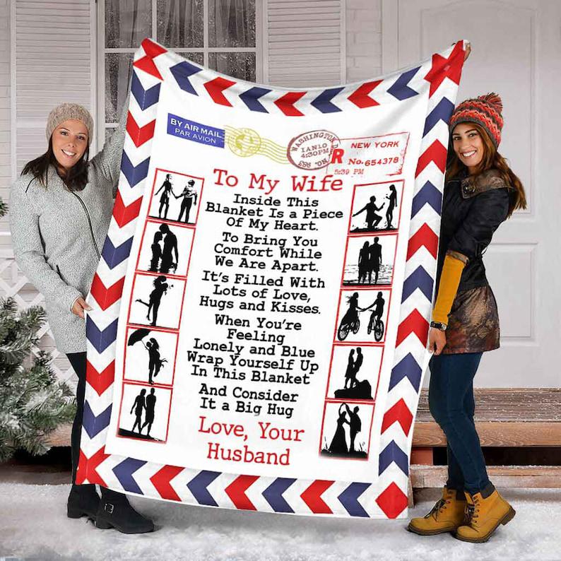 To My Wife Personalized Blankets Name-for Wife Valentine Birthday Gift-a Letter I Love You 1629882397178.jpg